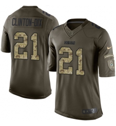 Men's Nike Green Bay Packers #21 Ha Ha Clinton-Dix Elite Green Salute to Service NFL Jersey
