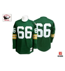 Mitchell and Ness Green Bay Packers #66 Ray Nitschke Authentic Green Throwback NFL Jersey