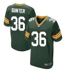 Men's Nike Green Bay Packers #36 LaDarius Gunter Elite Green Team Color NFL Jersey