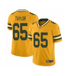 Men's Green Bay Packers #65 Lane Taylor Limited Gold Inverted Legend Football Jersey