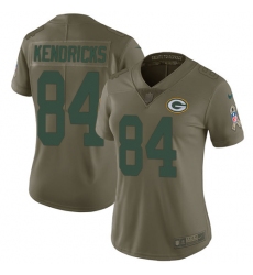 Women's Nike Green Bay Packers #84 Lance Kendricks Limited Olive 2017 Salute to Service NFL Jersey