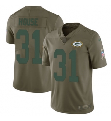 Men's Nike Green Bay Packers #31 Davon House Limited Olive 2017 Salute to Service NFL Jersey