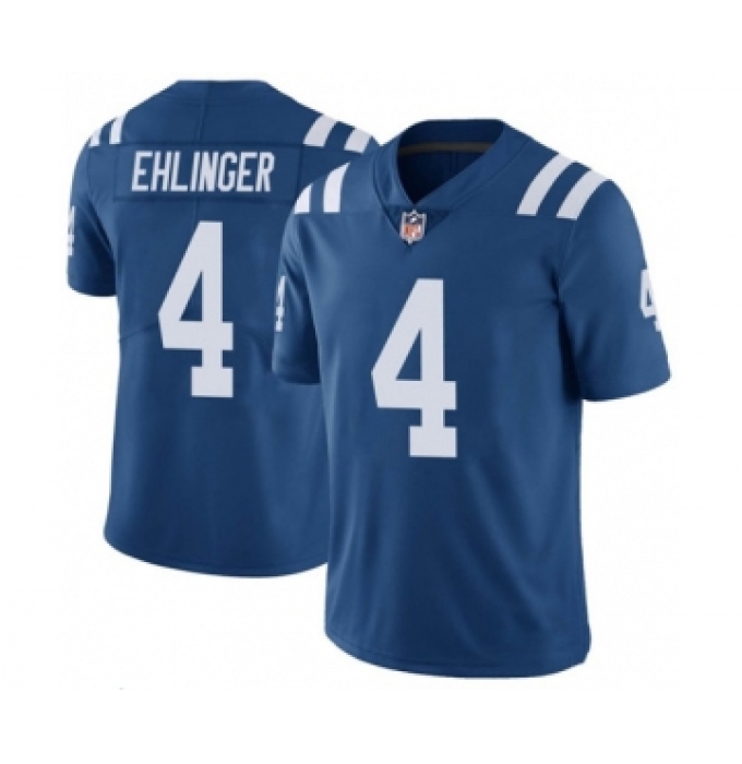 Men's Indianapolis Colts #4 Sam Ehlinger Blue Vapor Untouchable Stitched Jersey