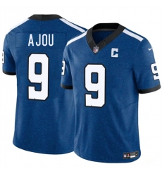 Men's Indianapolis Colts #9 Ajou Ajou Blue 2025 F.U.S.E. Throwback Vapor Limited Football Stitched Jersey