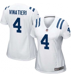 Women's Nike Indianapolis Colts #4 Adam Vinatieri Game White NFL Jersey