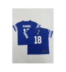Toddlers Indianapolis Colts #18 Peyton Manning Blue 2022 Vapor Untouchable Stitched NFL Nike Limited Jersey