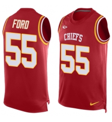 Men's Nike Kansas City Chiefs #55 Dee Ford Limited Red Player Name & Number Tank Top NFL Jersey