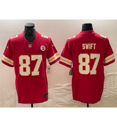 Men's Kansas City Chiefs #87 Taylor Swift Red F.U.S.E. Vapor Untouchable Limited Football Stitched Jersey