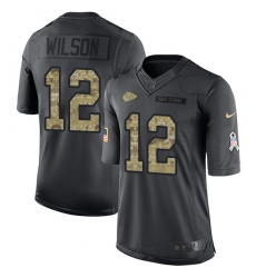Youth Nike Kansas City Chiefs #12 Albert Wilson Limited Black 2016 Salute to Service NFL Jersey