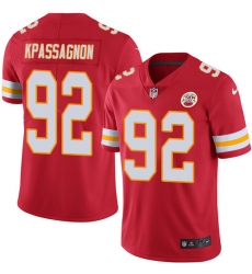 Youth Nike Kansas City Chiefs #92 Tanoh Kpassagnon Red Team Color Vapor Untouchable Limited Player NFL Jersey